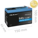 Qoltec Akumulator LiFePO4 Litowo-Żelazowo-Fosforanowy | 12.8V | 9Ah | 115.2Wh | BMS