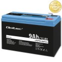 Qoltec Akumulator LiFePO4 Litowo-Żelazowo-Fosforanowy | 12.8V | 9Ah | 115.2Wh | BMS