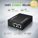 Qoltec Dwukierunkowy Media Konwerter SWITCH Ethernet 2x RJ45 2x SFP| 1000Mb/s | 5V