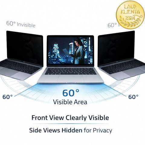 Qoltec Filtr prywatyzujący RODO do MacBook Air 12" | Ochrona wzroku