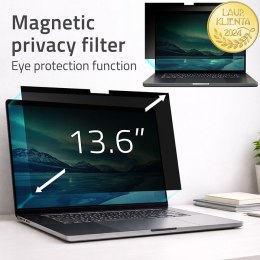 Qoltec Filtr prywatyzujący RODO do MacBook Air 13.6