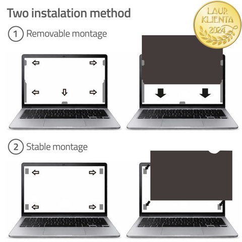 Qoltec Filtr prywatyzujący RODO do MacBook Pro Touch Bar 13.3" (2016-2018) | Ochrona wzroku