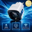 Qoltec Inteligentne gniazdko Wi-Fi 16A | Timer | Watomierz | Tuya | Smart Life | Amazon Alexa | Google assistant