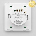 Qoltec Inteligentny 3-kanałowy włącznik wyłacznik światła | Wi-Fi | Timer| Tuya | Smart life | Biały