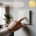 Qoltec Inteligentny dotykowy 3-kanałowy włącznik wyłącznik światła | Wi-Fi | Timer | Tuya | Smart life | Hartowane szkło | Biał