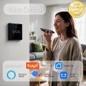 Qoltec Inteligentny dotykowy 3-kanałowy włącznik wyłącznik światła | Wi-Fi | Timer | Tuya | Smart life | Hartowane szkło | Czar