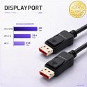 Qoltec Kabel DisplayPort v2.1 męski | DisplayPort v2.1 męski | 8K | 40G | 0.5m