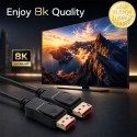 Qoltec Kabel DisplayPort v2.1 męski | DisplayPort v2.1 męski | 8K | 40G | 2m