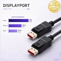 Qoltec Kabel DisplayPort v2.1 męski | DisplayPort v2.1 męski | 8K | 54G | 0.5m