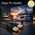 Qoltec Kabel DisplayPort v2.1 męski | DisplayPort v2.1 męski | 8K | 80G | 1.5m
