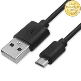 Qoltec Kabel USB A męski | micro USB B męski | 0.5m | BULK