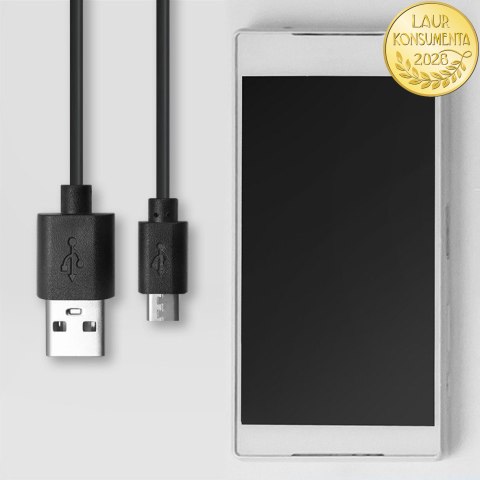 Qoltec Kabel USB A męski | micro USB B męski | 0.5m | BULK