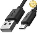 Qoltec Kabel USB A męski | micro USB B męski | 0.5m | BULK
