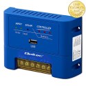 Qoltec Solarny regulator ładowania MPPT 15A do zasilania odbiorników DC i ładowania akumulatorów 12V / 24V | LiFePO4