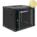 Qoltec Szafa RACK 19" | 9U | 600 x 500 x 600 | Hartowane drzwi | Wisząca | Stalowa obudowa | Zamek | Czarna