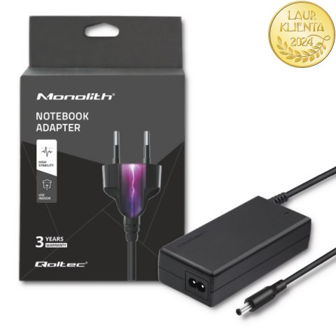 Qoltec Zasilacz do laptopa 90W | 20V | 4.5A | 5.5*2.5 | +kabel zasilający