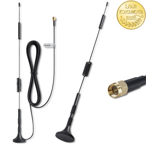 Qoltec Antena 4G LTE dookólna DUAL | 7dBi | Wewnętrzno-zewnętrzna