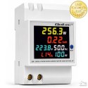 Qoltec Jednofazowy licznik 6w1| miernik zużycia energii na szynę DIN | 230V | 100A | LCD | CT | 3P