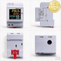 Qoltec Jednofazowy licznik 6w1| miernik zużycia energii na szynę DIN | 230V | 100A | LCD | CT | 3P