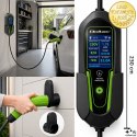 Qoltec Ładowarka do samochodu elektrycznego EV i hybryd z regulacją 2w1 Typ2 | 7kW | 230V | CEE 32A | Wi-Fi | Tuya | Smart life 