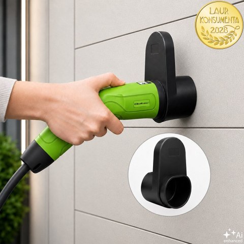 Qoltec Ładowarka do samochodu elektrycznego EV i hybryd z regulacją 2w1 Typ2 | 7kW | 230V | CEE 32A | Wi-Fi | Tuya | Smart life 