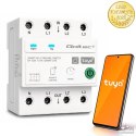 Qoltec Trójfazowy przekaźnik 63A na szynę DIN | 3P+N | Timer | Wi-Fi | Tuya | Smart Life | Amazon Alexa | 4P
