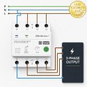Qoltec Trójfazowy przekaźnik 63A na szynę DIN | 3P+N | Timer | Wi-Fi | Tuya | Smart Life | Amazon Alexa | 4P