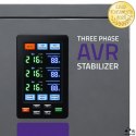 Qoltec Trójfazowy stabilizator napięcia AVR MULTIPROTECTION | 20kVA | Dokładność ± 3% | Serwomotor 3F | LCD | Expert Line