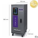 Qoltec Trójfazowy stabilizator napięcia AVR MULTIPROTECTION | 20kVA | Dokładność ± 3% | Serwomotor 3F | LCD | Expert Line
