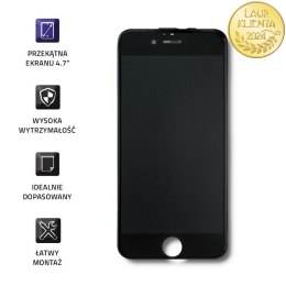 Qoltec Wyświetlacz dotykowy LCD do iPhone 7 | ramka czarna