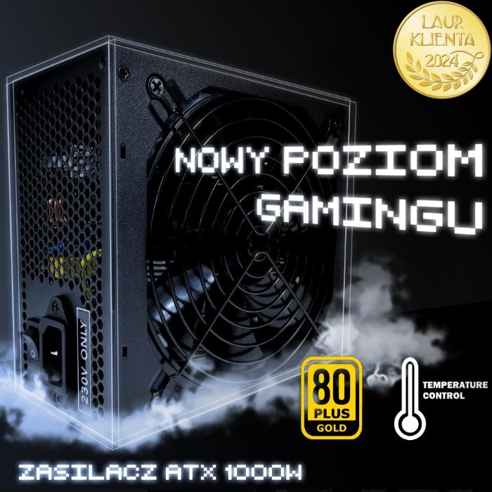 Qoltec Zasilacz ATX 1000W | 80 Plus Gold | Gaming Miner | ver.2