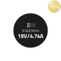 Qoltec Zasilacz 90W | 19V | 4.74A | 5.5*2.5 | +kabel zasilający