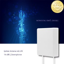 Qoltec Antena 4G LTE | 14 dBi | Zewnętrzna